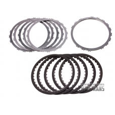 Steel and friction plate kit, package LOW REVERSE BRAKE A6GF1 09-up 4564126000