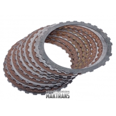 Steel and friction plate set D Clutch [Low Reverse] ZF 6HP26 ZF 6HP28  7 friction plates