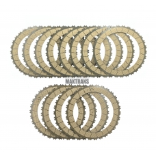 Friction plate kit for double wet clutch VAG 0CK 0CL 0CJ  DL382 [ID 131 mm, 30 teeth  4 discs (single-sided) 2.45 mm thick  8 discs (double-sided) 2.05 mm thick 