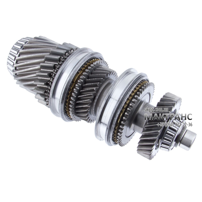 Differential drive shaft №2 DQ250 02E DSG6  with gears 18 Teeth [OD 69.75 mm]  22 Teeth [85.30 mm]  28 Teeth [OD 63.65 mm]  30 Teeth [OD 73 mm]