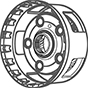 Planetary gears, sun gears, ring gears 6F35