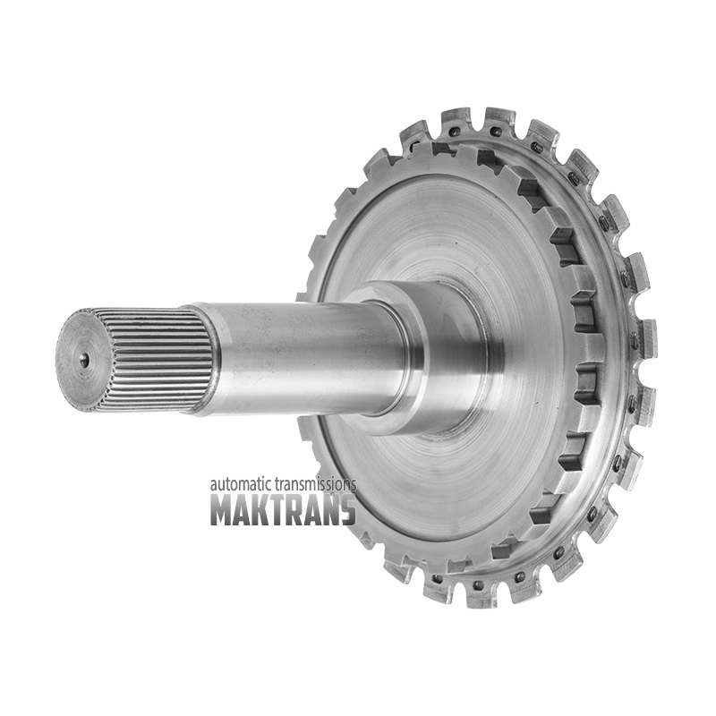 Output shaft with parking gear ZF 6HP26 (total height 157 mm, 43 splines)