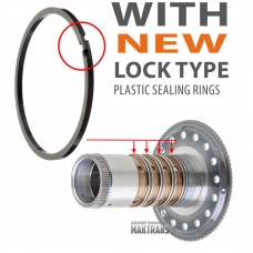 DCF Clutch Drum Hub Ford 10R80, 10L90 - with plastic rings, HL3P-7R193-FB, 202507786