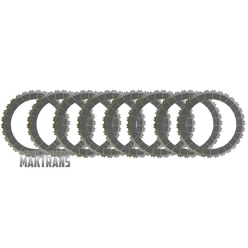 Dual wet clutch friction plate kit VAG 0CK 0CL 0CJ  DL382 [ID 131 mm, 30 teeth  4 plates (single-sided) 2.45 mm thick  8 plates (double sided) 2.05 mm thick - [removed from new original clutches]