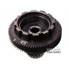 Intermediate shaft with  gears ,with driven gear  75 teeth (diameter 158.8mm) and driving gear 22 teeth (diameter 75.15 mm) of primary gearset, automatic transmission ZF 9HP48 04800941AA