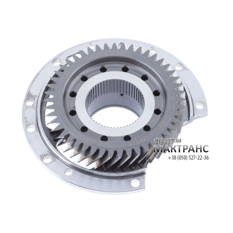 Support with gear TRANSFER DRIVE A6LF1 09-up 458113B010  47T, 1 marks, OD 140.25 mm, TH 25.15 mm