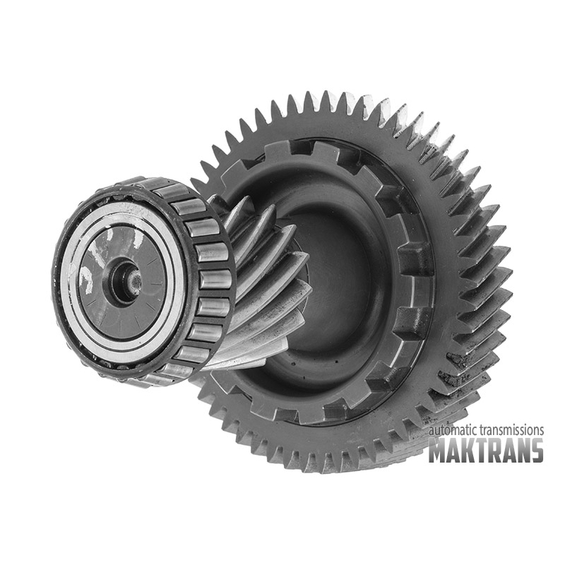 Differential primary gearset AW TF-62SN 09M 4WD (gear ratio 59 Diff gear / 16 Pinion, 4 notches on the gears), Driven Transfer Gear 54 teeth, bearings of the intermediate shaft 23/17 roller)