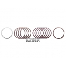Friction and steel plate kit 8th [ LOW&REVERSE] Clutch A8LR1 | 456214F500 456254F030 456254F040 456254F050 456254F060 456254F070  [total pack thickness 24 mm]