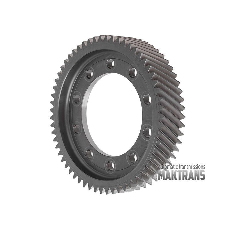 Differential helical gear A6MF1/2 458323B820 (59T, 4 marks (or 5 marks), OD203mm, TH 42mm, 10 mounting holes)