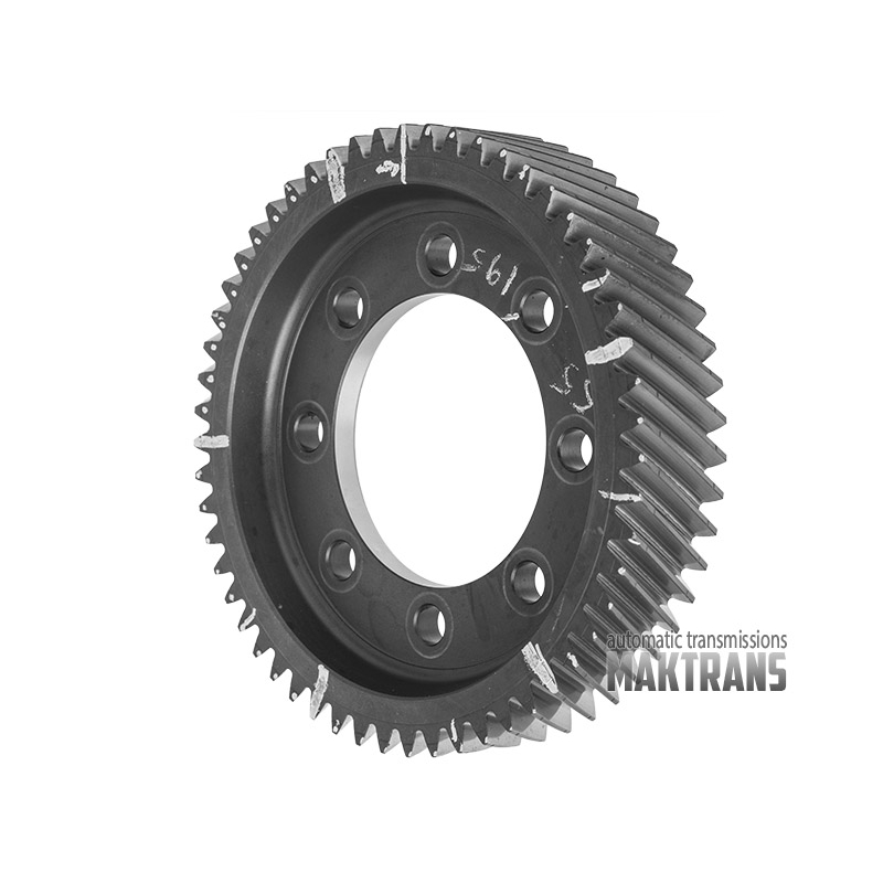 Differential helical gear A6MF1  2 (55T, OD195mm, TH 39mm, 2 notches, 8 mounting holes)  458323F800 