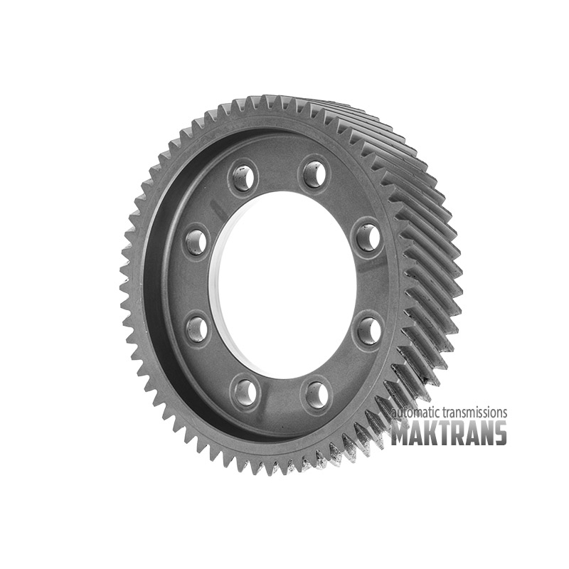 Differential helical gear A6GF1 4583226030  62T, 4 marks, OD 185.20 mm, TH 39 mm, 8 mounting holes)