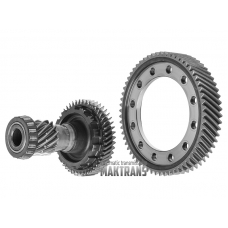 Primary gearset [15 | 61] AWF8G30 [G263] | intermediate shaft [15T, OD 54.90 mm / 47T, OD 126.75 mm], differential helical gear [12 mounting holes, 61T, OD 195.90 mm]