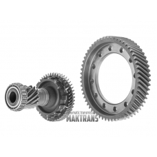 Primary gearset [15/58] VAG 09S AQ300 | intermediate shaft [15T, OD 56.65 mm / 46T, OD 124.15 mm], differential helical gear [58T, OD 195.95 mm]