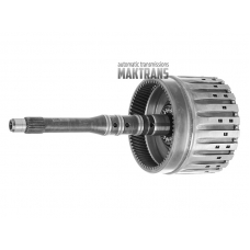 Input shaft with clutch drum E Clutch ZF 6HP26 ZF 6HP28 (total shaft height 308 mm, shaft diameter at the base 30 mm, 6 friction plates)