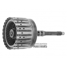 Input shaft with clutch drum E Clutch ZF 6HP26 ZF 6HP28 (total shaft height 308 mm, shaft diameter at the base 30 mm, 6 friction plates)