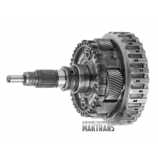 Rear planetary gear No.4 assembly with output shaft ZF 8HP70 2WD, 4 satellites (total height 243 mm, 43 spline, splined diameter 34.75 mm)