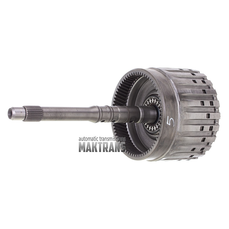 Input shaft with clutch drum E Clutch ZF 6HP26 ZF 6HP28 (total shaft height 308 mm, shaft diameter at the base of the drum 26 mm, 5 friction plates)