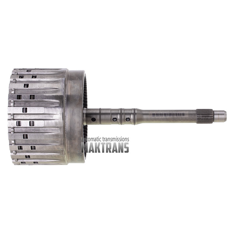 Input shaft with clutch drum E Clutch ZF 6HP26 ZF 6HP28 (total shaft height 308 mm, shaft diameter at the base of the drum 26 mm, 5 friction plates)