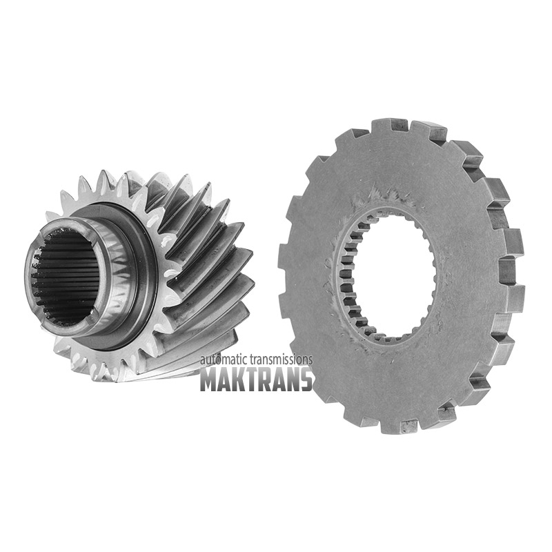 Differential driven gear A5HF1 (OD 89.35mm, 21T, 2 marks) complete with parking gear (OD 140 mm, 18T)