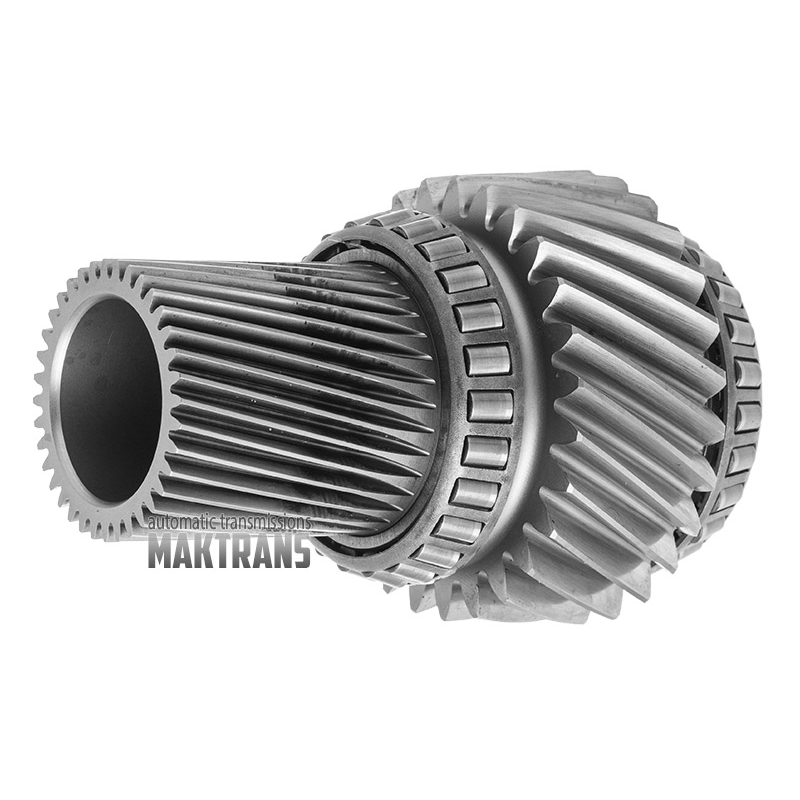 A set of gears (driving 27 teeth with a sun gear 36 teeth / driven 27 teeth with an output shaft to the front cardan shaft for 18 splines (splined part of a NEW generation, with 2 blind teeth) complete with bearings A2212710248 MB W221 4-matic 722.9 04 -u