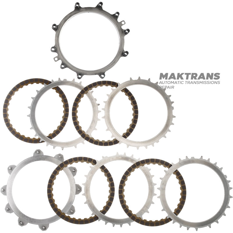 Steel and friction disc set 2-6 Brake FW6AEL 11-up — FZ01193V0A, FZ01193S4, FZ01192V2 (4 friction discs, total thickness of the set 15.50 mm)