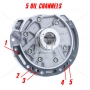 Oil pump F4A41 F4A42 96-up — MR593521, MD760348 (Mitsubishi type, 5 oil channels on the hub)