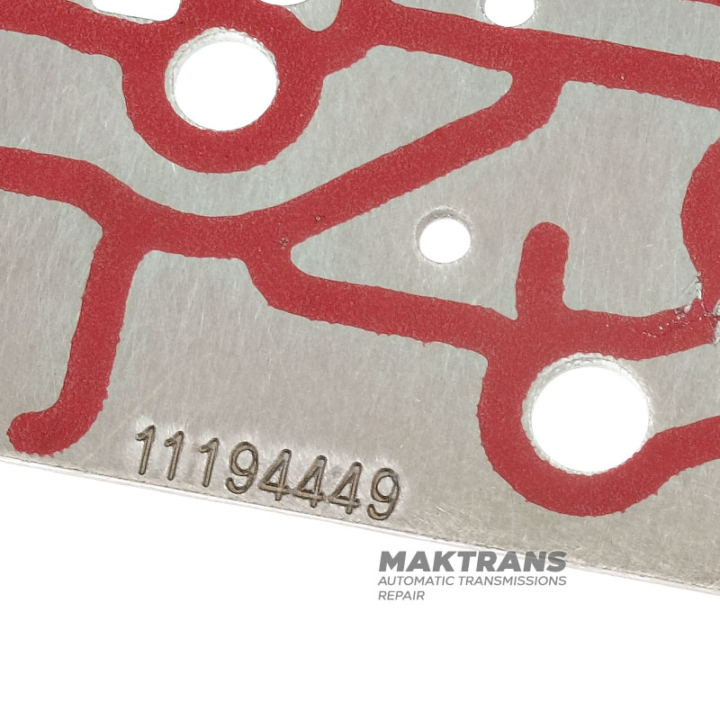 Valve body separator plate (aluminum) ZF 9HP48, 948TE — marking A/B, 1094394238