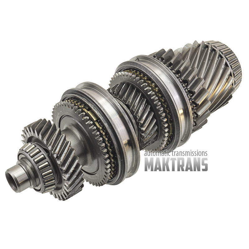 Differential drive shaft DQ250 02E DSG 6 with gears 29 teeth (D 71.55 mm) 28 teeth (D 63.80 mm) 22 teeth (D 85.90mm) and 21 teeth (D 71.90 mm)