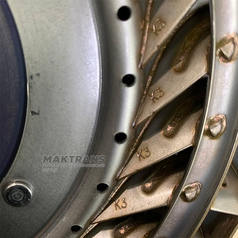 Torque Converter Turbine Wheel 9HP48 1094322306, Range Rover Evoque 2.2L Diesel — (marking on blades K3)