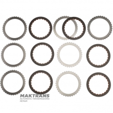 Steel and friction disc set 4-5-6 Clutch 6T70E, 6T75E, 6F50, 6F55 - 6 friction discs (total thickness of the set 24.25 mm / 26.85 mm)