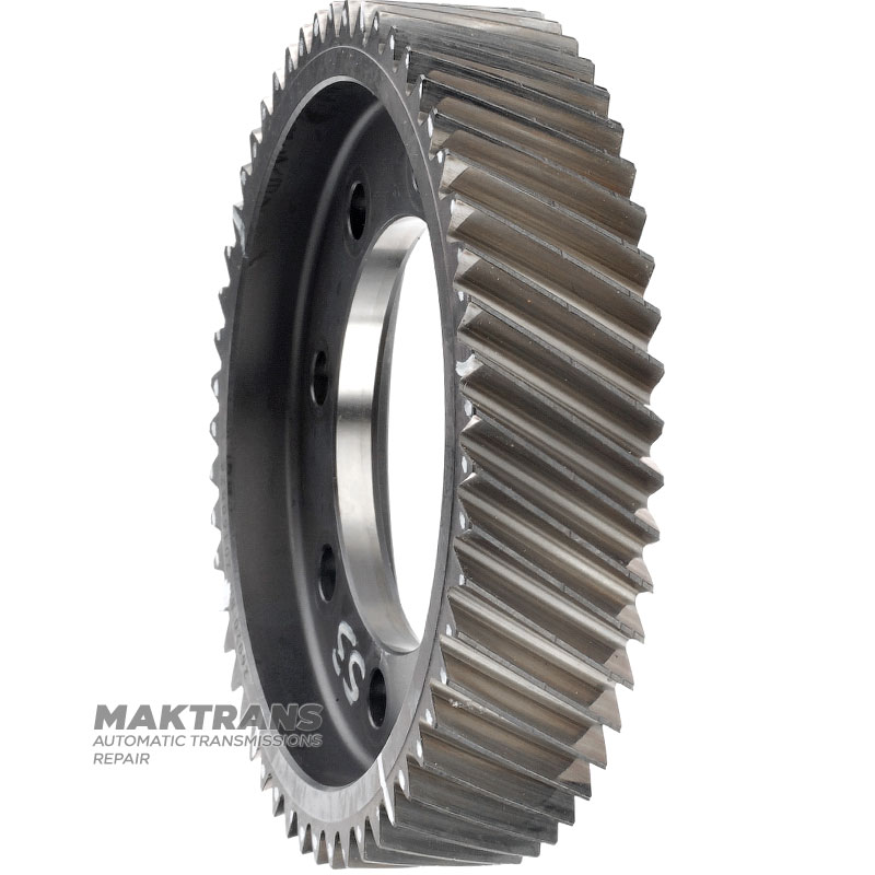 Differential helical gear (53T, OD182mm, 33mm, 8 mounting holes)