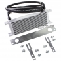 Universal Oil Cooler 12 Row Thread Pitch 9/16"x18 Fitting AN6 Kit with mount, fittings and hose for connection.