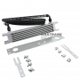 Universal oil radiator 6-row thread pitch 9/16"x18 Fitting AN6 Complete with fastening, fittings and hose for connection.