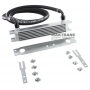 Universal oil radiator 6-row 3/4"x16 Fitting AN8 complete with fastening, fittings and hose for connection.
