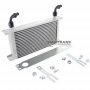 Universal oil cooler 18-row thread pitch 3/4"x16 AN8 fitting kit with mount and fittings for connecting to a 13mm hose