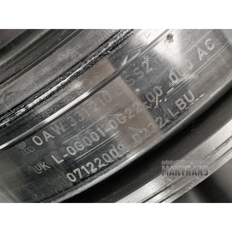 Driven pulley VAG 0AW VL380  0AW331210E SS2 0AW 332 210 E SS2 LUK 0G001-0G22-00 [25 teeth, 1 cut, outer Ø ~ 71.30 mm, gear width 37.15 mm]