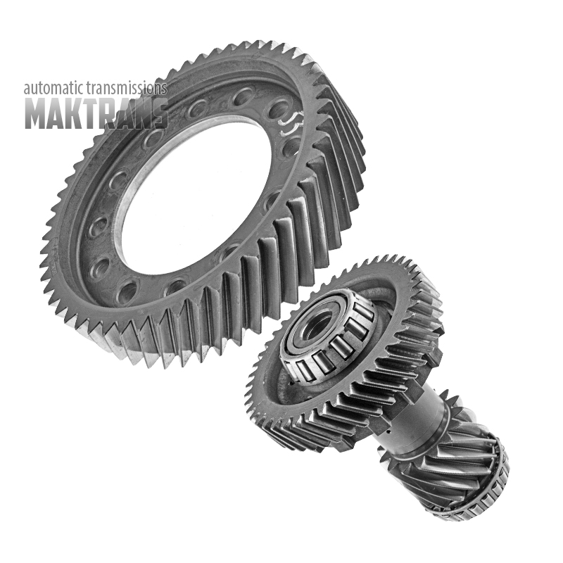 Primary gearset [16  53] TOYOTA UB80  differential gear 53T [Ø195.60 mm, 12 mounting holes], intermediate shaft 16T [Ø 64.50 mm], 44T [Ø123.95 mm]