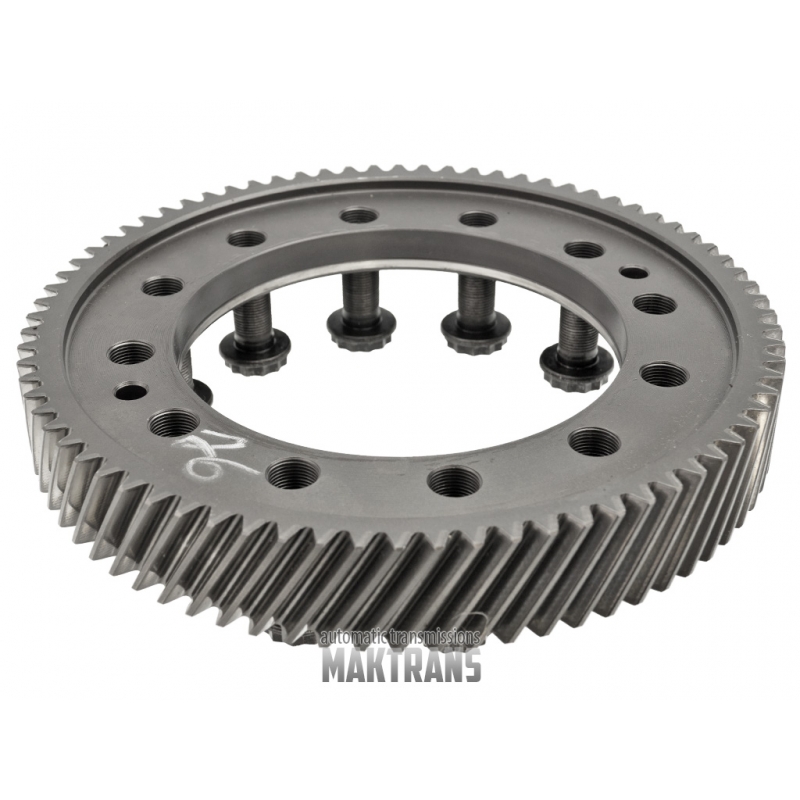 Primary gearset [21 / 76] Mazda FW6AEL  differential gear 76 teeth (Ø 208.25 mm), intermediate shaft TH ↕ 140 mm, 21T (Ø 62.10 mm), 59T (Ø 149.10 mm)