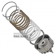 Drum K27 Clutch and output shaft [2WD] Mercedes-Benz 725.0  [total height 197 mm, 30 splines (ext.Ø 31.65 mm), 5 friction plates]