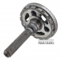 Output shaft [total shaft height 265 mm] and planetary No.4 [3 pinion gears] GENERAL MOTORS 10L90 [3 satellites (31 teeth), 32 splines (outer Ø 34.85 m), spline length 136 mm]