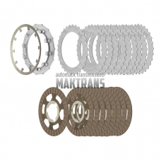 Transfer case clutch steel and friction plate kit ATC13-1  SP03568 [total thickness of the kit 31.85 mm, 9 friction plates, 10 steel plates, 1 thrust and return spring]