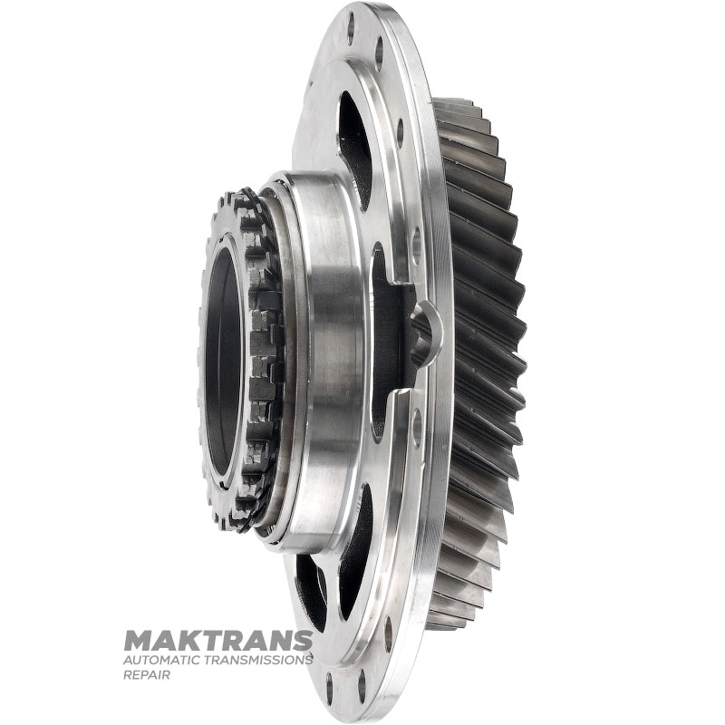 Support and gear TRANSFER DRIVE A6LF3 458113B410  [47 teeth (OD 140.25 mm), width 26.75 mm, 2 notches]