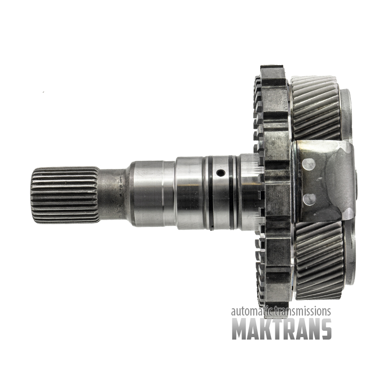 Output shaft [total shaft height 191 mm] and planetary gear No.4 [3 satellites, 37 teeth per satellite (Ø 54.25 mm)] FORD 10R60 L1MP-7A048-BA