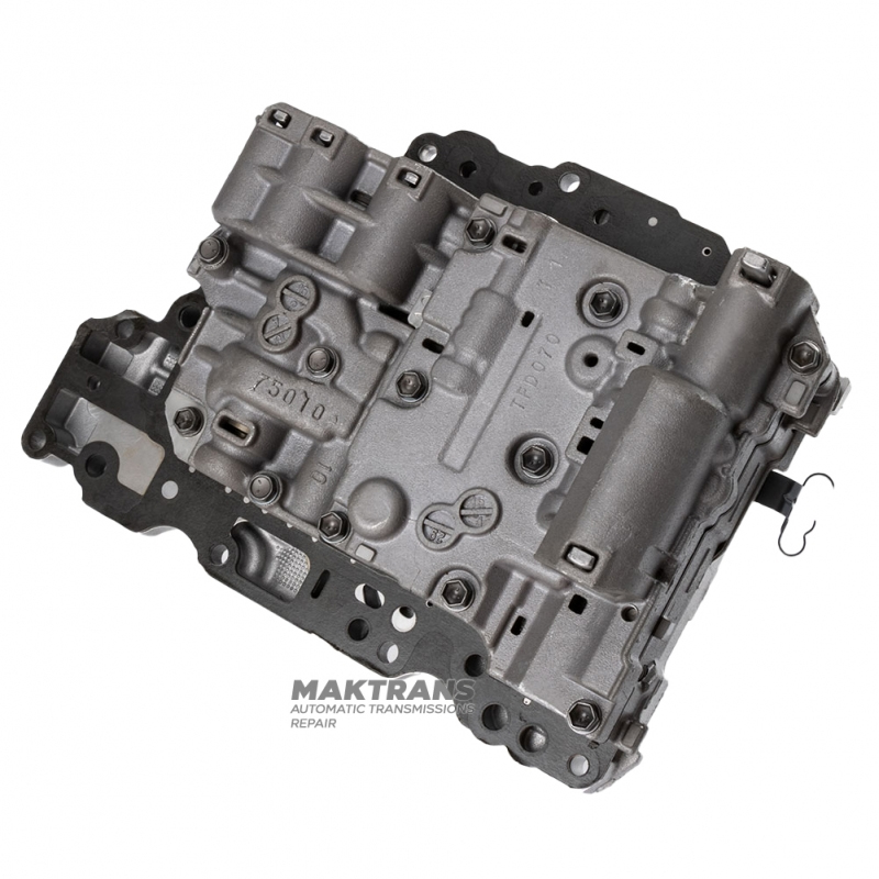 Valve body complete with solenoids (removed from new transmissions) TF-80SC Gen2 GM (Opel & Saab) / PSA (Citroën & Peugeot) — 733054, 55577385, 9807295280, 2570.J4