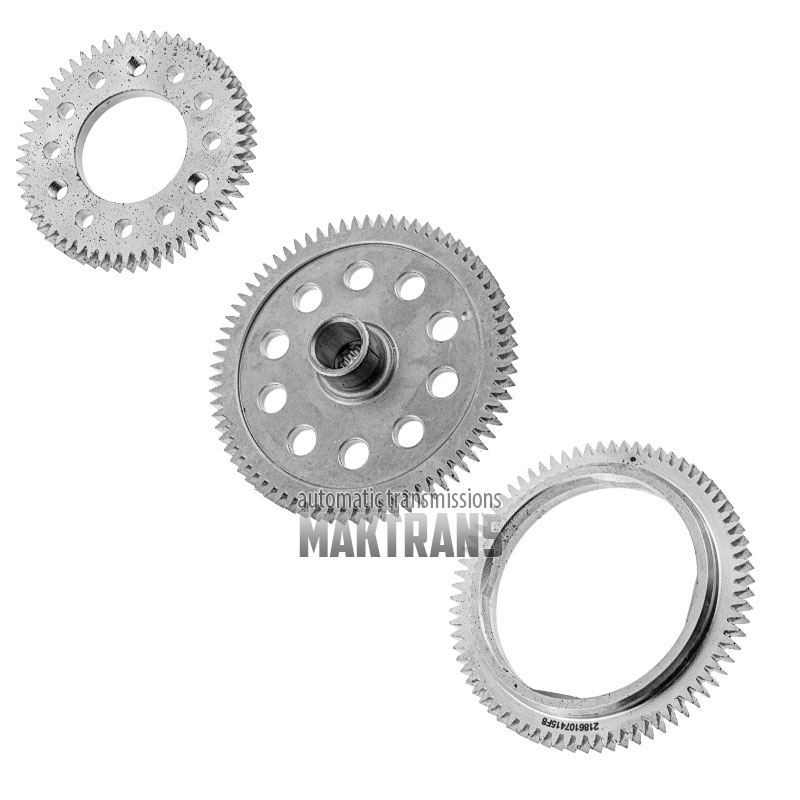 Oil pump drive gear kit FORD 10R80 / GM 10L90 [3 gears in the kit, new, intermediate gear without bearing]
