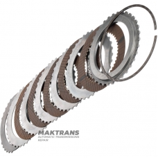 Friction and steel plate kit FORWARD Clutch FORD AOD AODE AODE-W 4R70W 4R75E 4R75W  [total thickness of the kit 23.55 mm, 5 friction plates, thrust plate 7 mm]