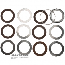 Friction and steel plate kit FORWARD Clutch FORD AOD AODE AODE-W 4R70W 4R75E 4R75W  [total thickness of the kit 23.55 mm, 5 friction plates, thrust plate 7 mm]