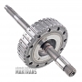Input shaft/drum 3-5-R A6GF1 (GEN2) 454142F000 [total shaft height 321 mm, 20 (Ø 21.95 mm) / 16 (Ø 19.05 mm) splines, drum height 33.15 mm]