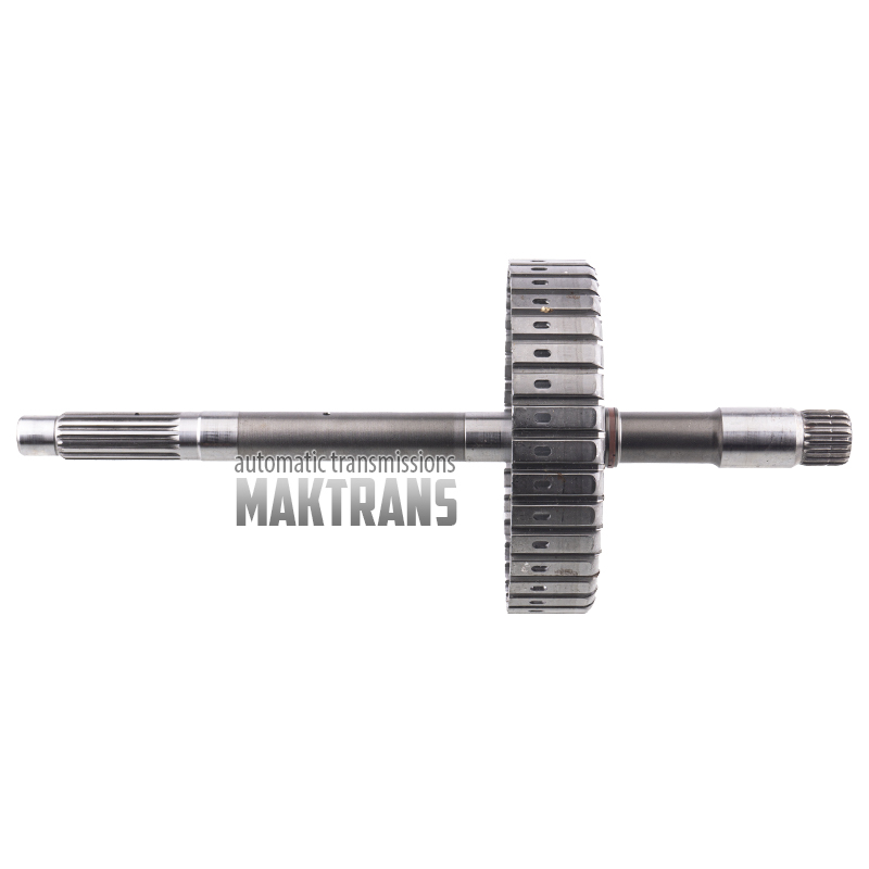 Input shaft/drum 3-5-R A6GF1 (GEN2) 454142F000 [total shaft height 321 mm, 20 (Ø 21.95 mm) / 16 (Ø 19.05 mm) splines, drum height 33.15 mm]