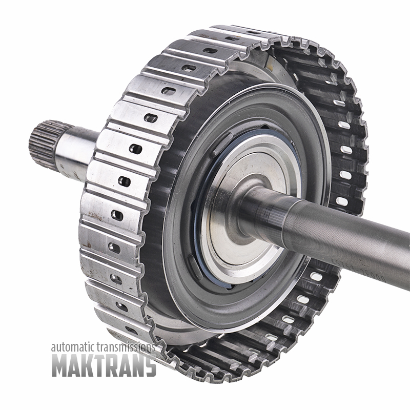 Input shaft/drum 3-5-R A6GF1 (GEN2) 454142F000 [total shaft height 321 mm, 20 (Ø 21.95 mm) / 16 (Ø 19.05 mm) splines, drum height 33.15 mm]